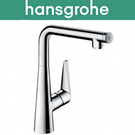 Змішувач Hansgrohe (art 72820000) для кухні одноважільний з поворотним виливом Talis Select S 300, Хром