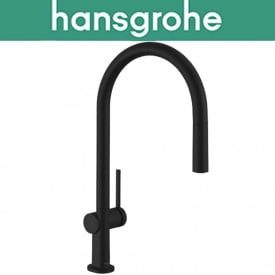 Змішувач Hansgrohe (art 72802670) для кухні з витяжним виливом Talis M54 210, 1jet, чорний мат