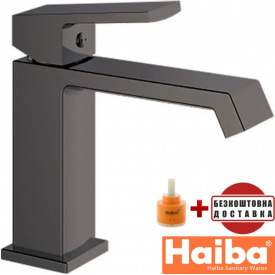 Змішувач для умивальника HAIBA Gaudi GRAPHITE (Chr-001)