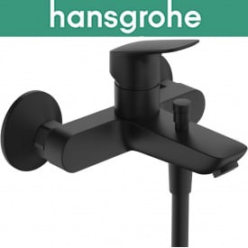 Змішувач Hansgrohe (art 71400670) для вани Logis одноважільний відкритий монтаж, Чорний мат