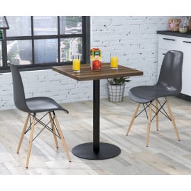 Стол квадратный BS-450 Loft-Design 60х60 см с опорой ножкой в цвете столешницы орех-модена