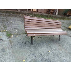 Лава №4 дерев'яна 1800 мм на чавунних ніжках садова паркова