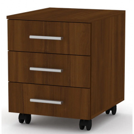 Офісна тумбочка Компаніт МП-3 модуль пересувний лдсп горіх