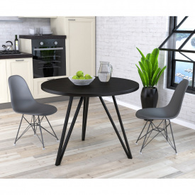 Круглый стол обеденный Лима Loft-Design D100 см венге-луизиана