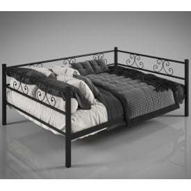 Двоспальна диван-ліжко Самшит Tenero металева в сучасному стилі для сімейної пари 160х190