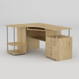 Угловой компьютерный стол Компанит СУ-4 1500х1100х766 мм дуб сонома