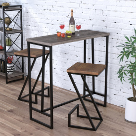 Барный столик BS-110 Loft-design дуб-палена