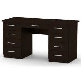 Письменный стол Учитель-3 Компанит 1400х600 мм с двумя тумбочками дсп венге