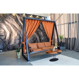 Металева гойдалка Монте-Роза 4-місна тканина-бізон