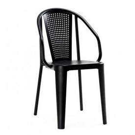Стул металлический Сицилия 860х485х580 мм черный для кафе улицы