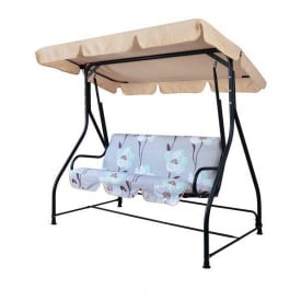 Садовая качель Vitan Veronika 140х51 cм на ножках сидение тюльпаны