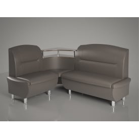 Диван-офіс кутовий Смузі Sentenzo 160х125 см сірий для відвідувачів