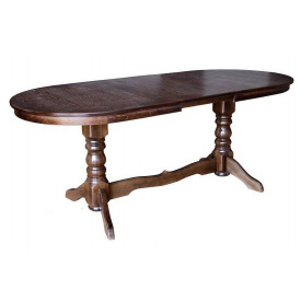 Стіл Сейм розсувний 1600-2000х900 мм кухонний для обідньої зони дерев'яний темний горіх