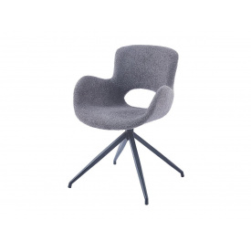 Стілець GERDA чорний каркас/сірий тк.