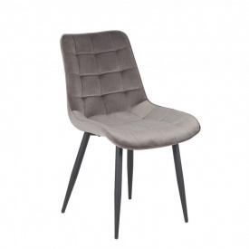 Стул мягкий SDM Гламур cерый на черных ножках