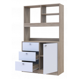 Кухонный стеллаж Лея-мини Doros 100х43х171 дсп дуб-сонома+белый