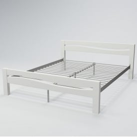 Двоспальне ліжко Сакура Tenero дерев'яна з металокаркасом для дому готелів