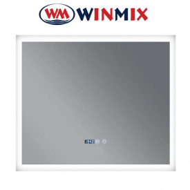 Дзеркало для ванної кімнати Winmix FLAT MR04-100x80 (з LED-підсвічуванням, годинник, антизапотівання)