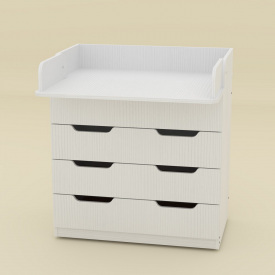 Пеленальный комод-столик Компанит лдсп белый с выдвижными 4 ящиками