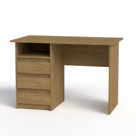 Письменный стол Декан Компанит 1100х600 мм с тумбочкой из дсп дуб-крафт-золотой