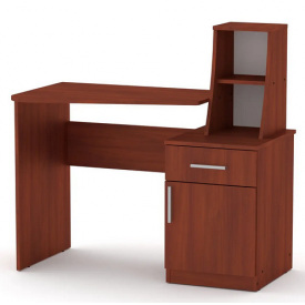 Письмовий стіл Компаніт швейцарець-3 1100х750+298x570 мм яблуня