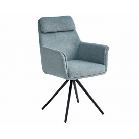 Стілець ADRIAN стілець чорний каркас/ментол тк.