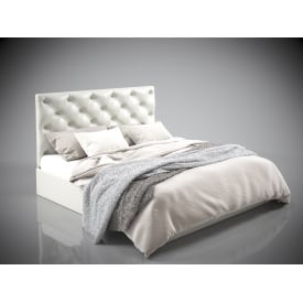 Двоспальне ліжко подіум Дайкірі Sentenzo зі зручним м'яким наголов'ям прошитим каретною стяжкою 120х200