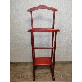 Напольная стойка для одежды Сигма двойные плечики-вешалка деревянные в цвете яблоня