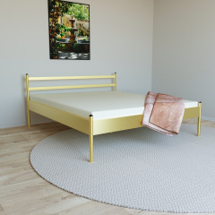 Кровать Tobi Sho COMFORT-1 полуторная металлическая 200X140 Золотой Рівне