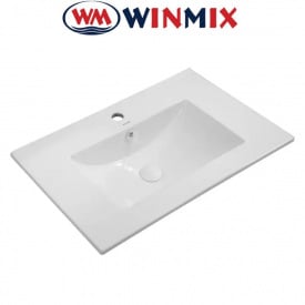 Раковина (умивальник) меблева Winmix Premium CUBIC-1502 710*460*170mm з отвором під змішувач та переливом (біла)