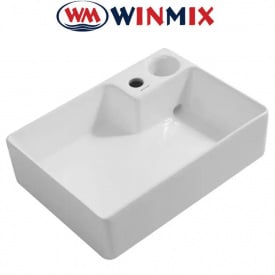 Раковина (умивальник) накладна з донним клапаном Winmix Premium STYLE -0201 520*375*140mm (біла)