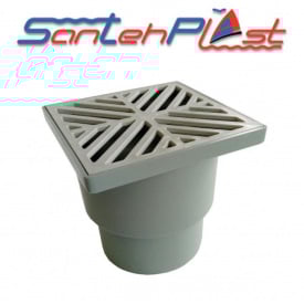Душовий трап із пластиковими ґратами TV-150-110.01 DN110, Santehplast