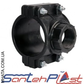 Santehplast Хомут чорний з внутрішнім різьбленням 90*1 1/2"