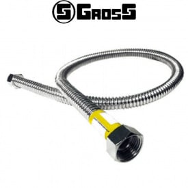 Шланг для газу з гофрованої нержавіючої сталі INOX 3/4" ГГ 50 см, Gross