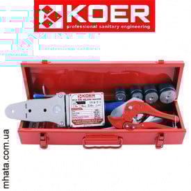 Паяльник для поліпропіленової труби KOER SET-03S (міні) (1500Вт,4 насад,ножн)