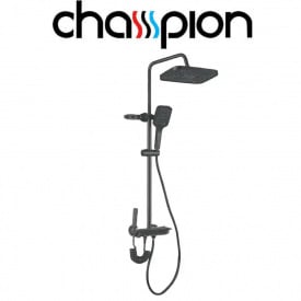 Душова колона із змішувачем Champion PBM-009-J GRAPHITE 4 режими из алюминия, Графіт