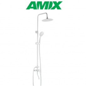 Душова колона із змішувачем из термопластика AMIX RAIN-009-J WHITE