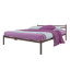 Кровать полуторная металлическая Метакам COMFORT-1 190x140 Коричневый Дніпро