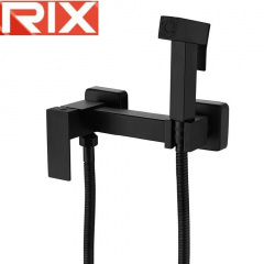 Змішувач для гігієнічного душу Rix KUB BLACK (Chr-222), SUS304 з нержавіючої сталі Київ