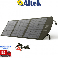 Портативна розкладна сонячна панель ALTEK ALT-120, чорна Лубны