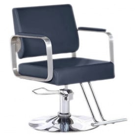 Крісло для паркмахерських салонів краси Гранд регульоване гідравликою чорне м'яке сидіння