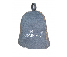 Банная шапка Luxyart I am Ukrainian One Size серый LA-756