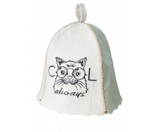Банная шапка Luxyart One Size Cool always натуральный войлок Белый (LA-884)