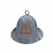Шапка банная Luxyart Зодиак Рыбы One Size Серый (XL-105)