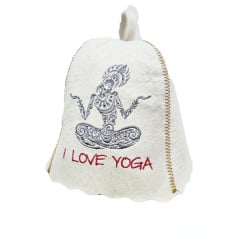 Банная шапка Luxyart One Size I Love Yoga натуральный войлок Белый (LA-861) Київ