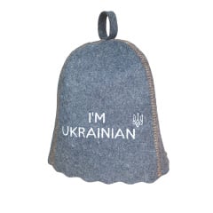 Банная шапка Luxyart I am Ukrainian One Size серый LA-756 Хмельницький