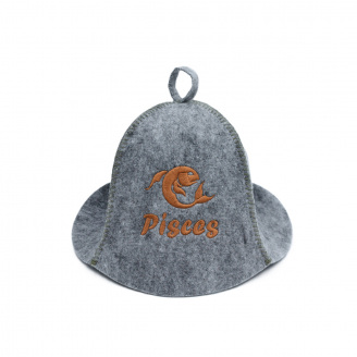 Шапка банная Luxyart Зодиак Рыбы One Size Серый (XL-105)
