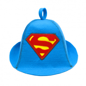 Банная шапка Luxyart SuperMan One Size Синий (XL-459)