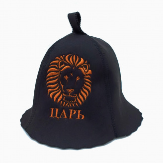 Банная шапка Luxyart Лев One Size черный LA-915