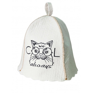 Банная шапка Luxyart One Size Cool always натуральный войлок Белый (LA-884)